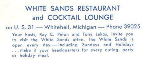 Garys Restaurant (The Chamber Bar & Grill, White Sands Restaurant) - Vintage Postcard (newer photo)